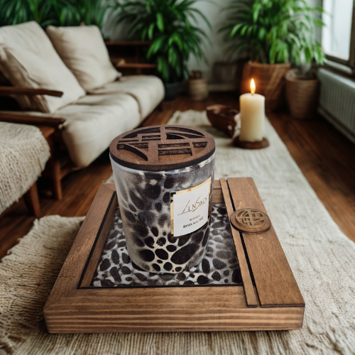 Mini bougie à offrir "Bois sacré"