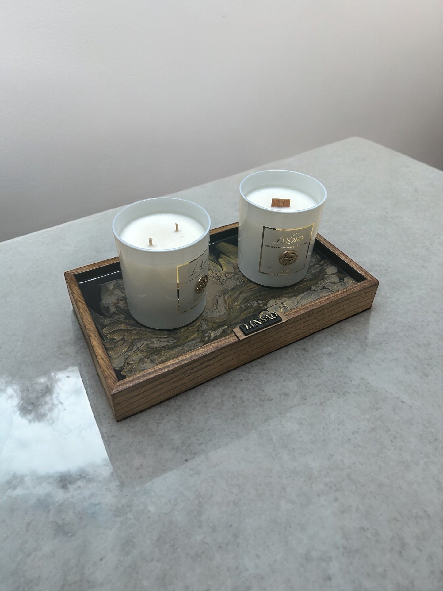 PLATEAU DECORATIF - GOLDEN