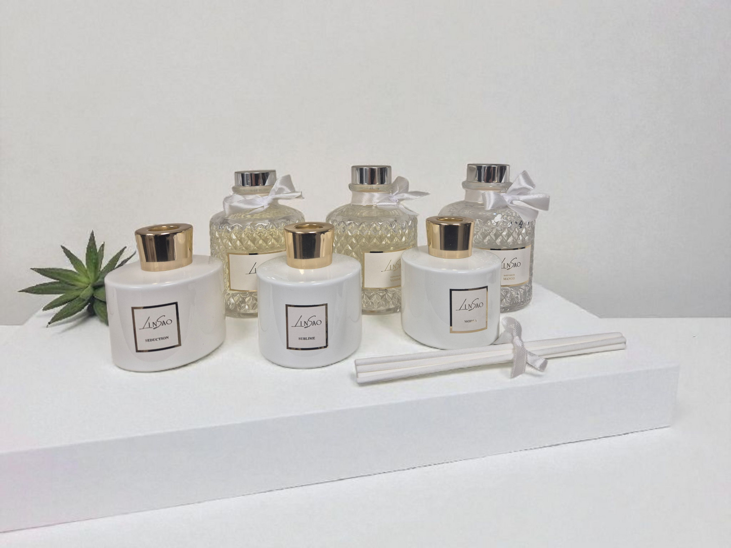 Diffuseur Parfumé en verre blanc 100ml