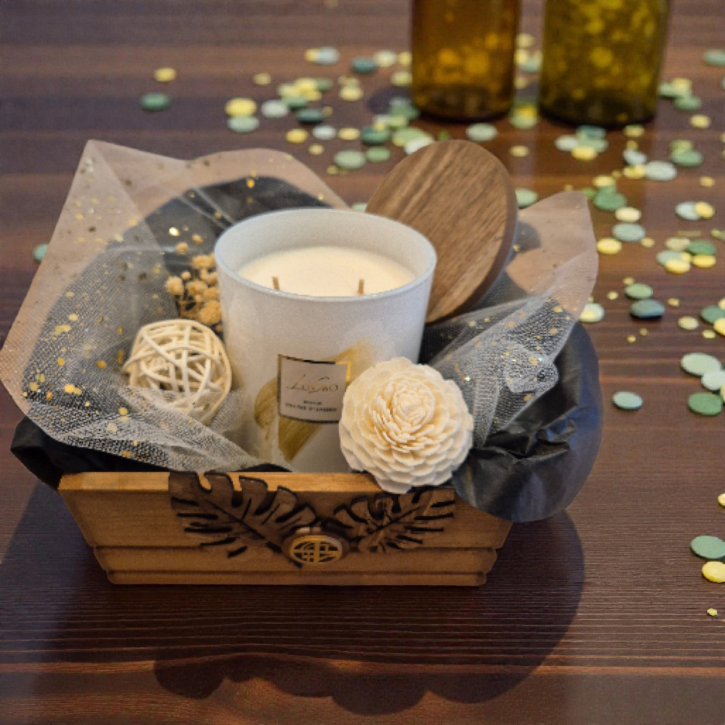 Coffret "Brume d'Ambre” en Bambou