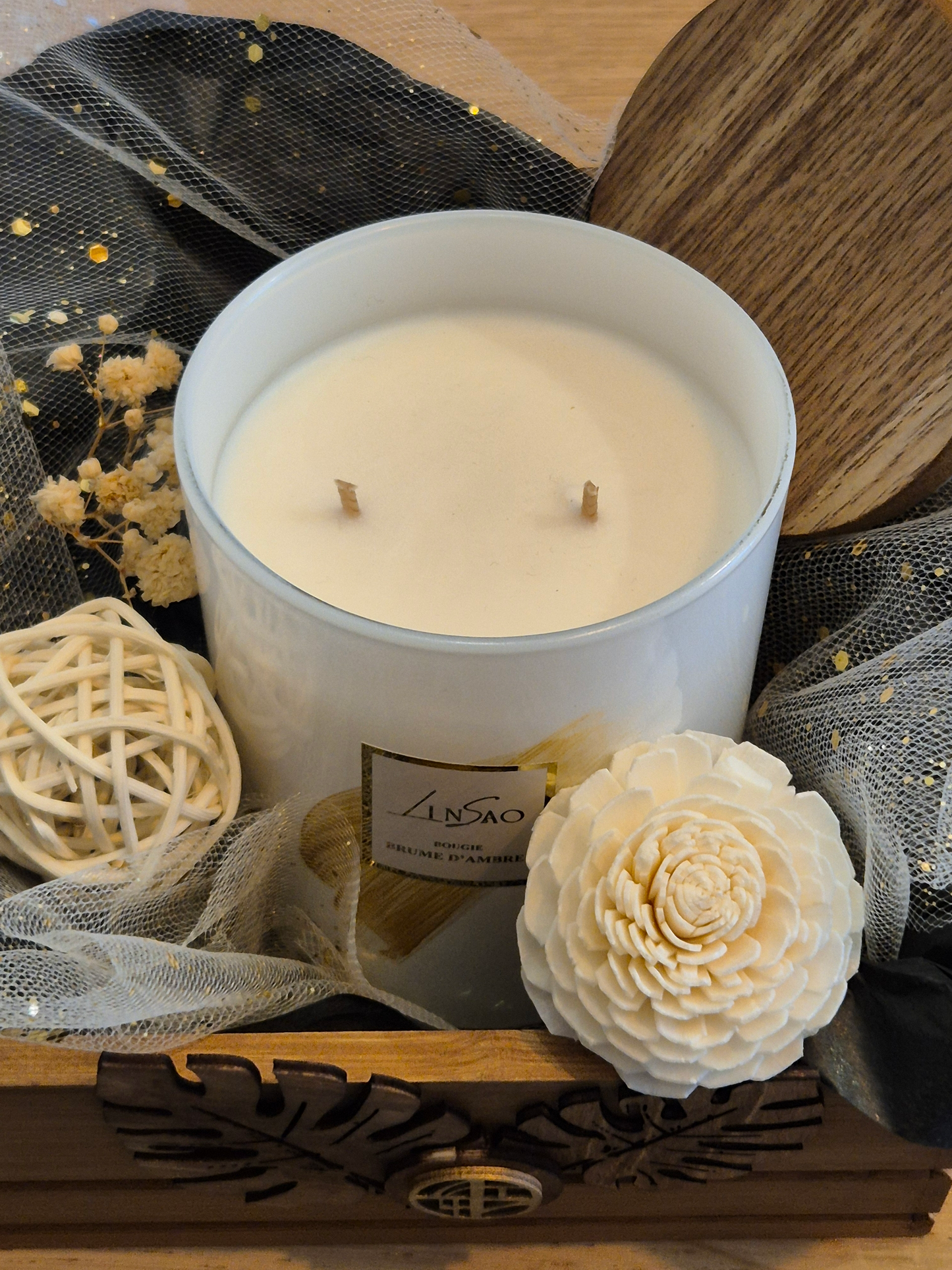 Coffret "Brume d'Ambre” en Bambou